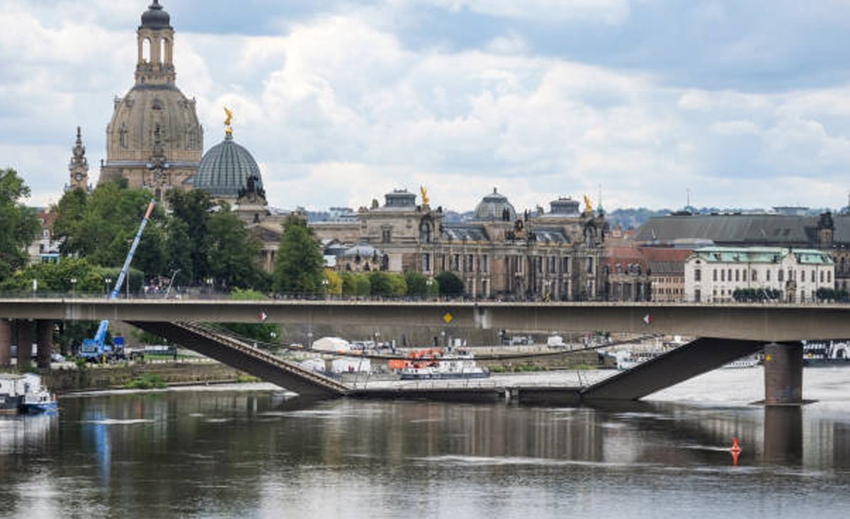 Entdeckung einer WWII-Bombe in der Nähe der Carola-Brücke in Dresden