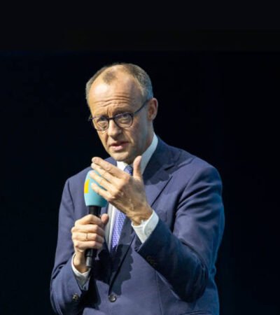 Friedrich Merz addressing Germany's future leadership