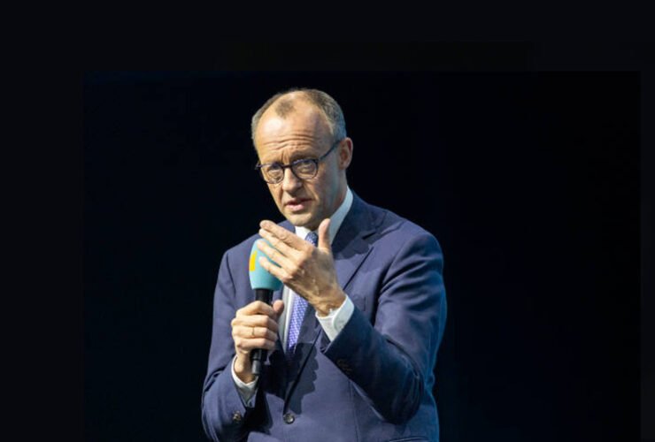 Friedrich Merz addressing Germany's future leadership