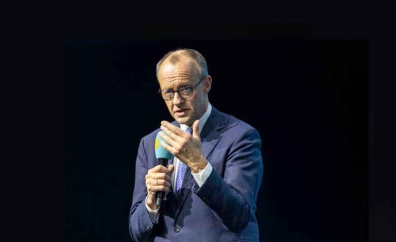 Friedrich Merz addressing Germany's future leadership