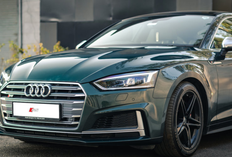 Grüner Audi S5, Frontansicht