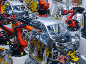 Automatisierte Automobilfertigungsroboter