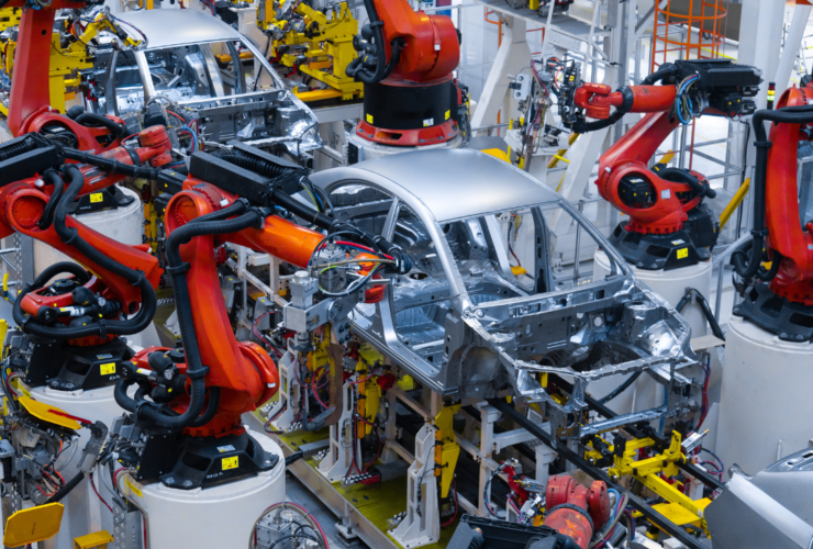 Automatisierte Automobilfertigungsroboter