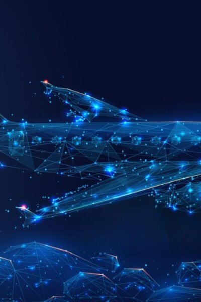 Futuristisches digitales Flugzeug