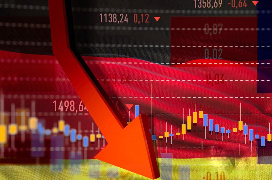 Diagramm zum Niedergang der deutschen Wirtschaft