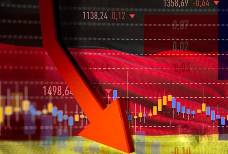 Diagramm zum Niedergang der deutschen Wirtschaft