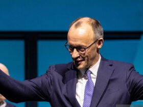 Deutscher Politiker feiert