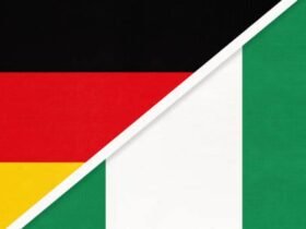 Deutschland-Nigeria-Flaggen