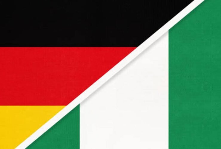 Deutschland-Nigeria-Flaggen