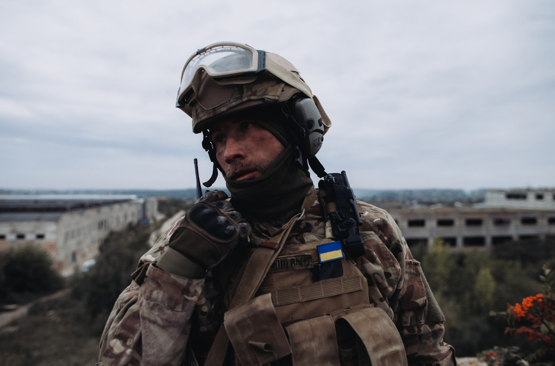 Ukrainischer Soldat im Donbass