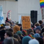 Protesters rallying against AfD in Germany